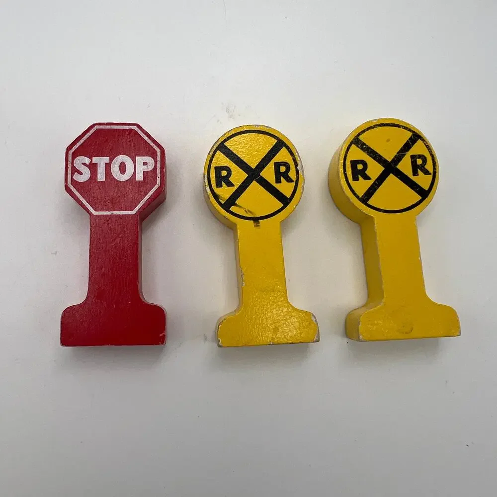 Thomas Wooden Train Figure Lot of 6 Sir Topham Hatt Signs Bush 2001 Gullane VTG